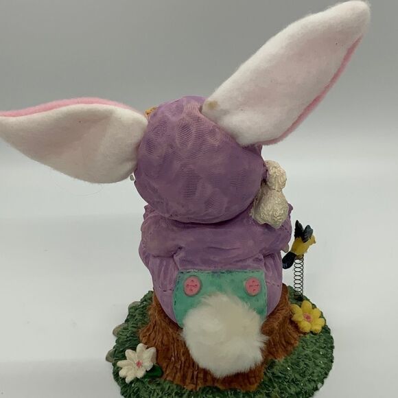 Vintage Teddy Easter Bunny PJs Easter Decoration - Picture 6 of 10